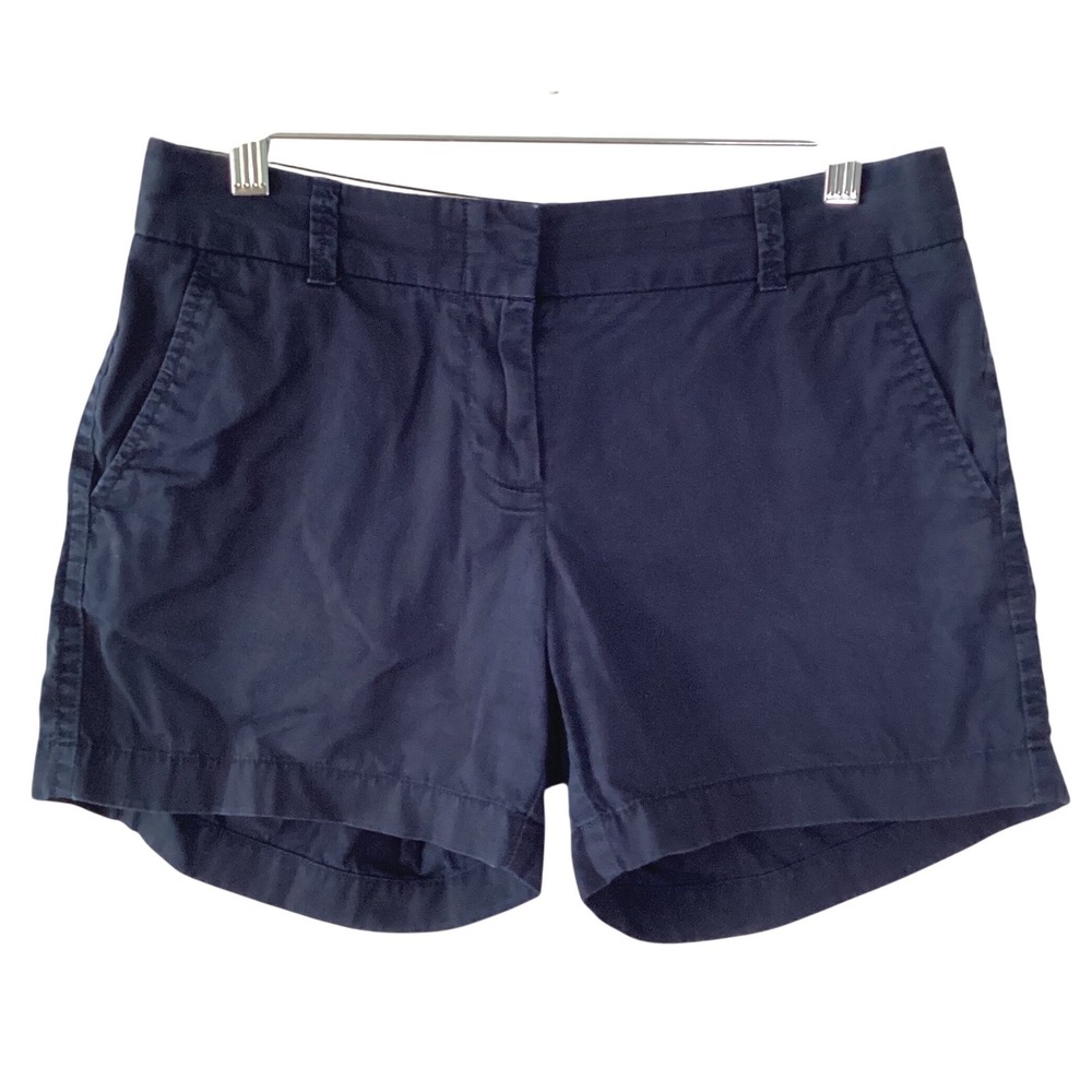 J.Crew Womens Chino Shorts "Broken-In" Navy Blue Cotton 4" Inseam - Size 2